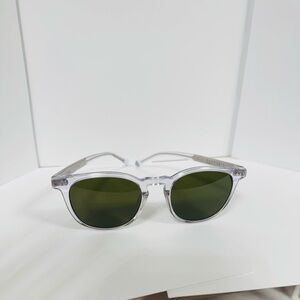 Electric Oak Sunglasses Clear Frame Grey Polarized Lens